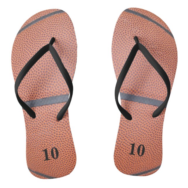 Basketball Number flip flops (Footbed)