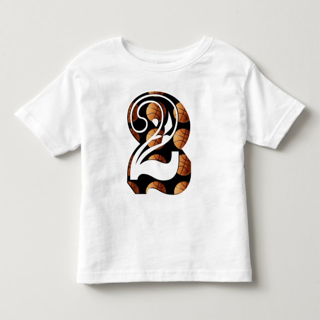 Basketball Number Two,  Picture Logo, Toddler T-shirt (Front)