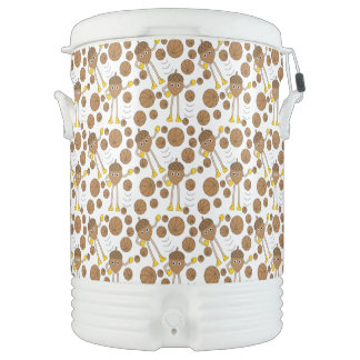 Basketball Nut Pattern Beverage Cooler