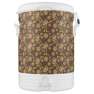 Basketball Nut Pattern Beverage Cooler