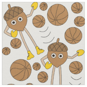 Basketball Nut Pattern Fabric