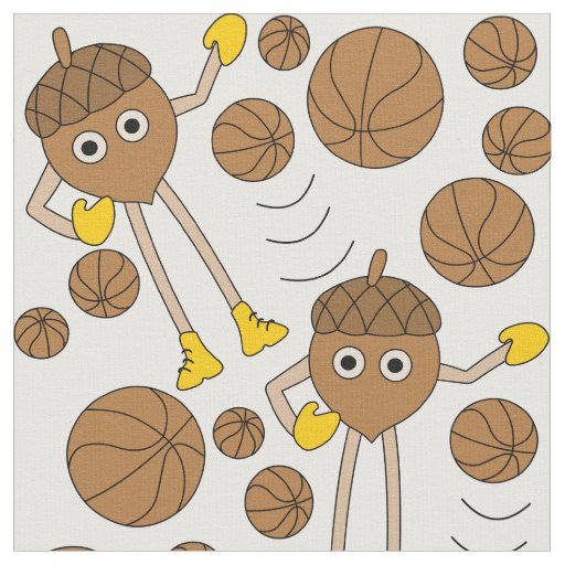 Basketball Nut Pattern Fabric
