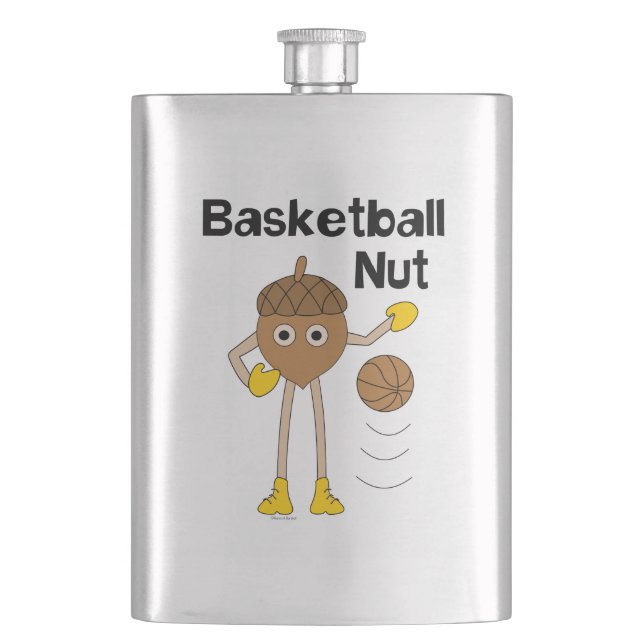 Basketball Nut Text Flask (Front)
