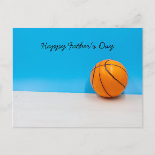 Basketball on blue sky Happy Father's Day Postcard