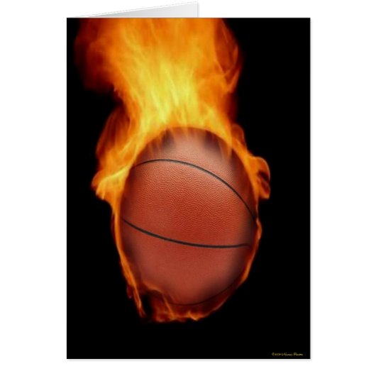 Basketball On Fire Card (Front)