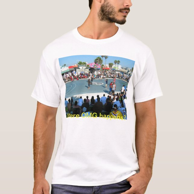 Basketball on Venice Beach T-Shirt (Front)