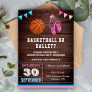 Basketball or Ballet Gender Reveal Party Invitation