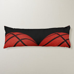 Basketball orange and black body pillow