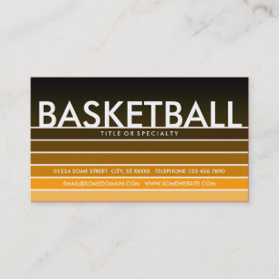 basketball orange swatch business card