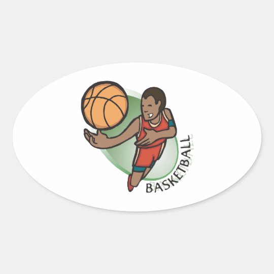 Basketball Oval Sticker