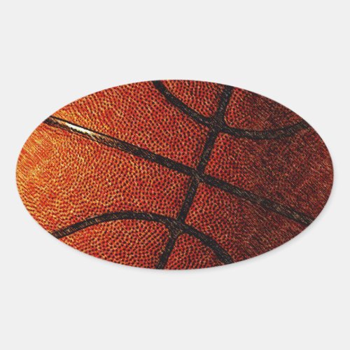 Basketball Oval Sticker