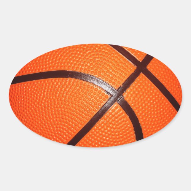 Basketball Oval Sticker (Front)