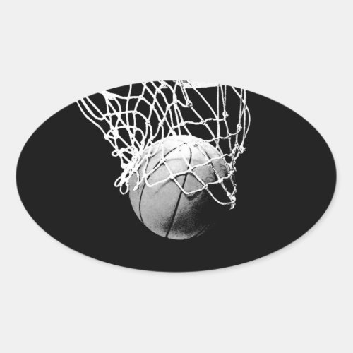 Basketball Oval Sticker