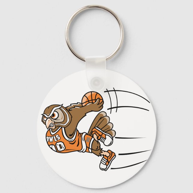 Basketball Owl Keychain (Front)