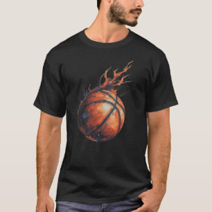Basketball Painting Art – Modern Sports Wall Decor T-Shirt