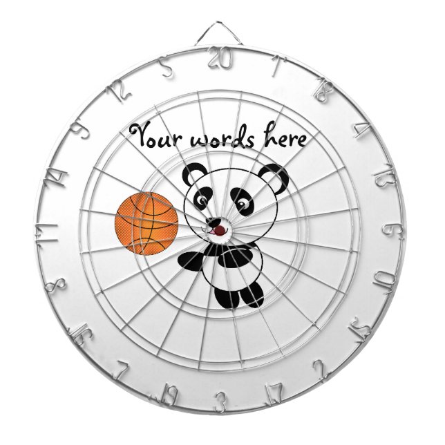 Basketball panda dartboard with darts (Front)