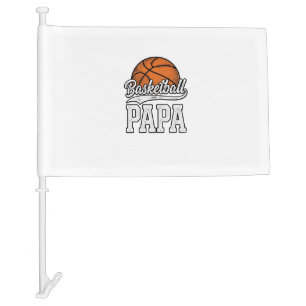 Basketball Papa Vintage Engraving Shirt Design_1 Car Flag