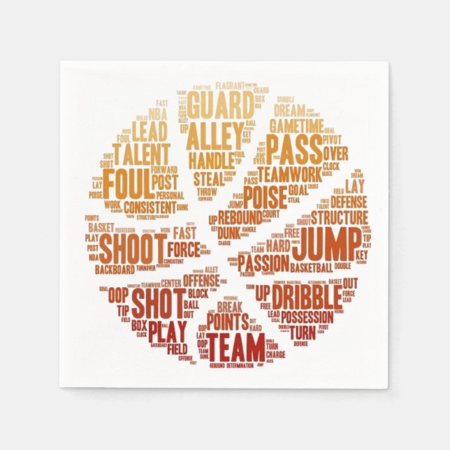 Basketball Paper Napkins (Front)