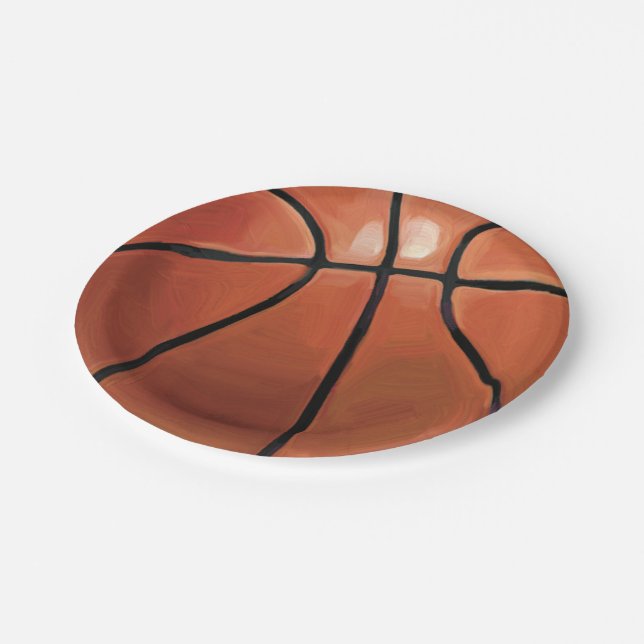 Basketball Paper Plates (Angled)