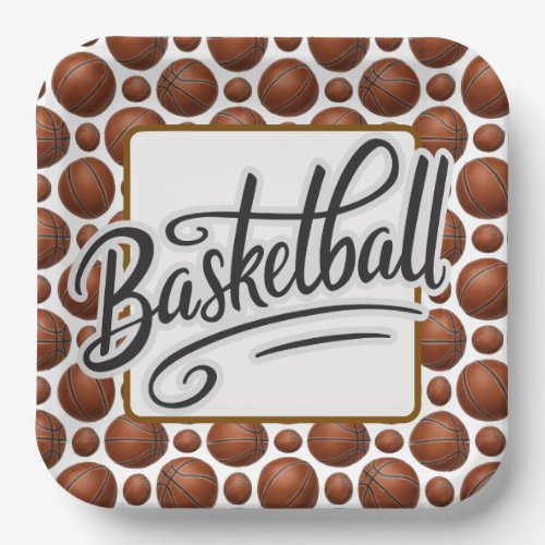 Basketball  paper plates