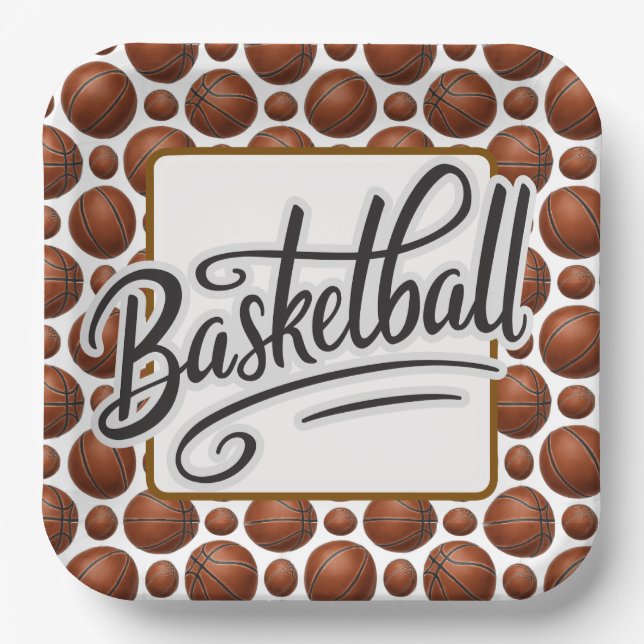 Basketball  paper plates (Front)