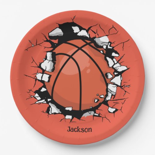 Basketball  paper plates