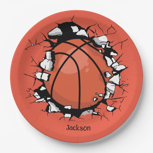 Basketball  paper plates (Front)