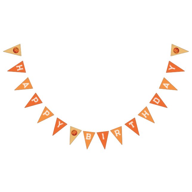 Basketball Party Bunting Flags (All)