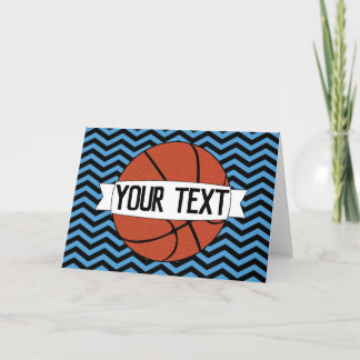Basketball Party Custom Team Name & Color Greeting Card