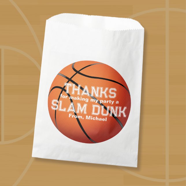 Basketball Party Favor Bag (Basketball Party Favor Bag)