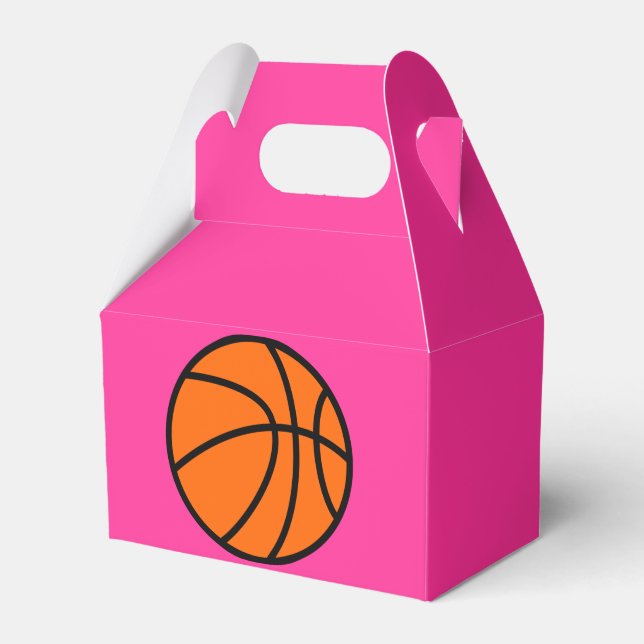 Basketball Party Favor Box, Birthday Favor Box (Front Side)