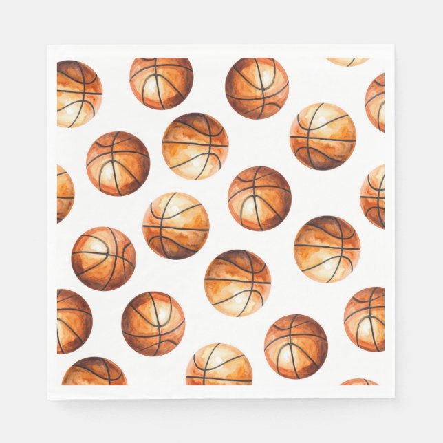 Basketball Party Napkins (Front)