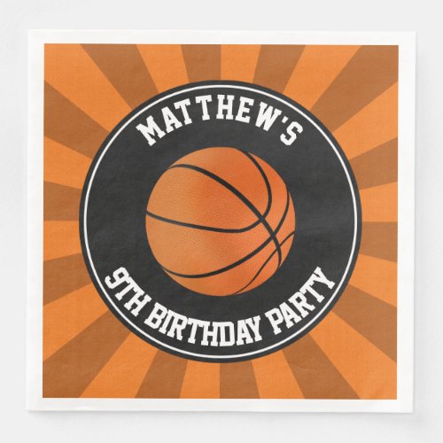 Basketball Party Paper Dinner Napkins