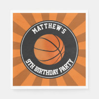 Basketball Party Paper Luncheon Napkins