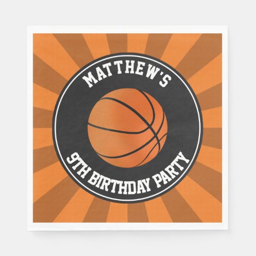 Basketball Party Paper Luncheon Napkins