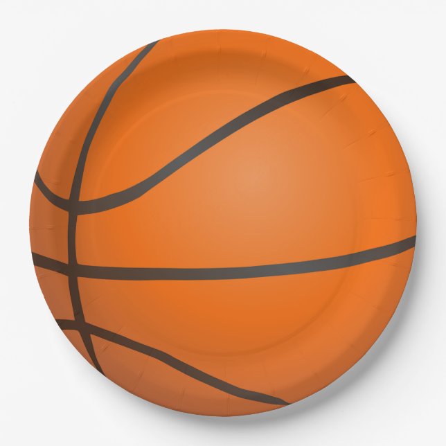 Basketball Party Paper Plates (Front)