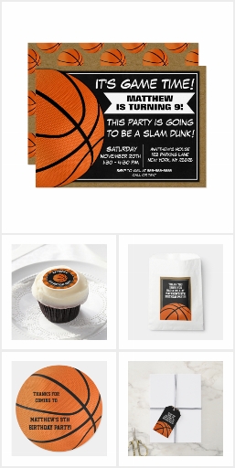 Basketball Party Paper Supplies & Printables