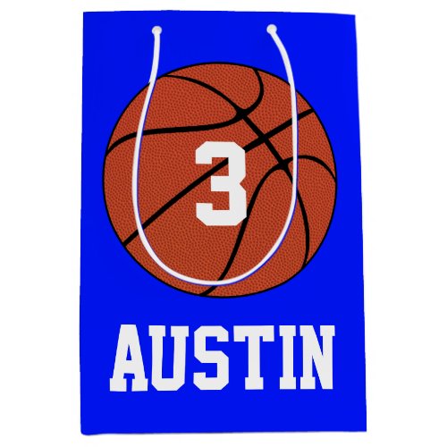 Basketball Party Player Name Number  Team Color Medium Gift Bag