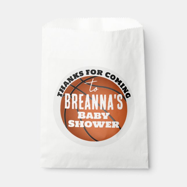 Basketball Party Treat Favor Bags (Front)