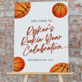 Basketball Party Welcome Sign | Basketball Rookie