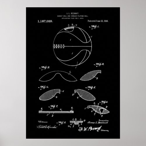 Basketball Patent Poster