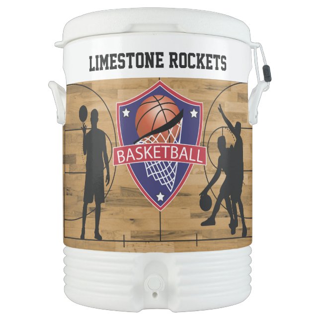 Basketball | Patriot | School / Team Name Beverage Cooler (Front)