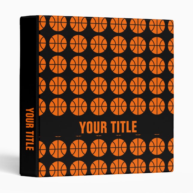 Basketball pattern 3 ring binder (Front/Spine)