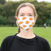 Basketball Pattern Adult Cloth Face Mask (Outside)