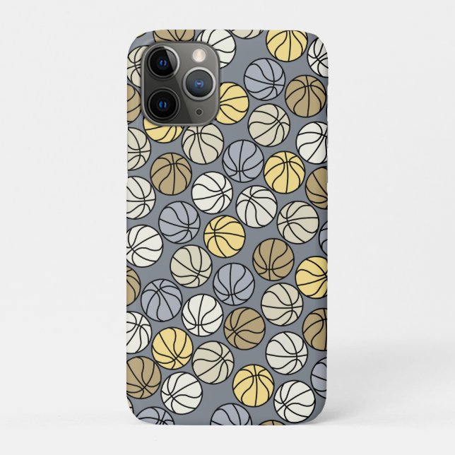 Basketball Pattern Gray Tank Top Case-Mate iPhone Case (Back)