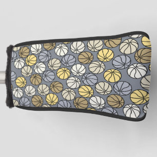 Basketball Pattern Gray Tank Top Golf Head Cover