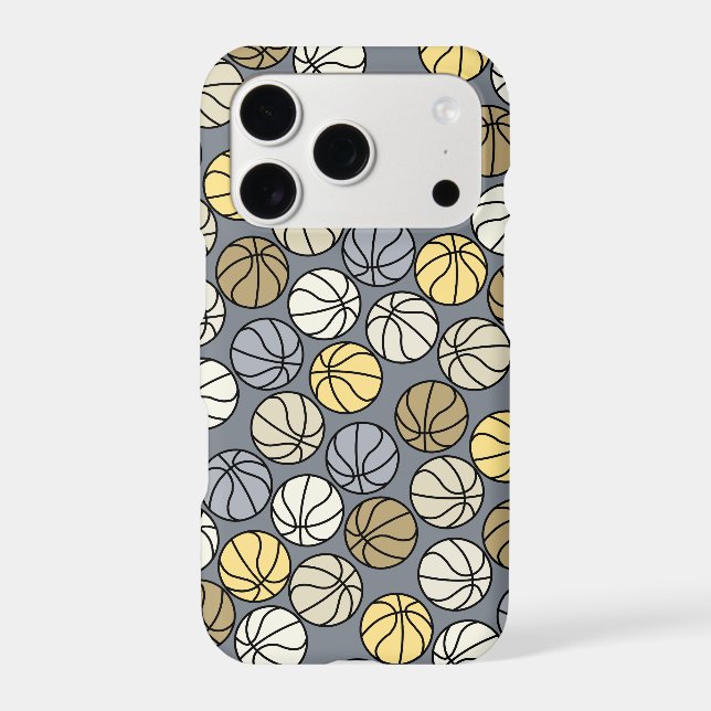 Basketball Pattern Gray Tank Top Iphone Case (Back)