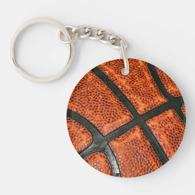 Basketball Pattern Keychain (Front)