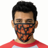 basketball pattern sports fan athletic monogrammed face mask (Worn Him)