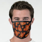 basketball pattern sports fan athletic monogrammed face mask (Worn Him)
